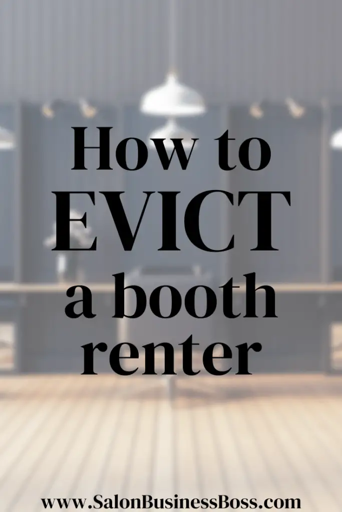 How to Evict a Booth Renter Salon Business Boss