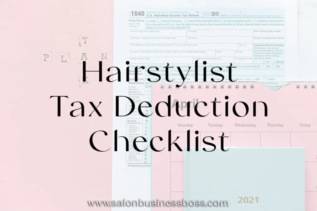 Hairstylist Tax Deduction Checklist - Salon Business Boss