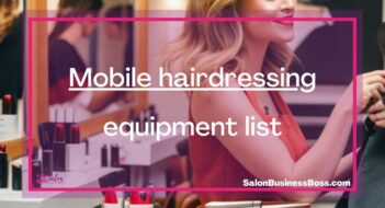 Mobile hairdressing equipment list
