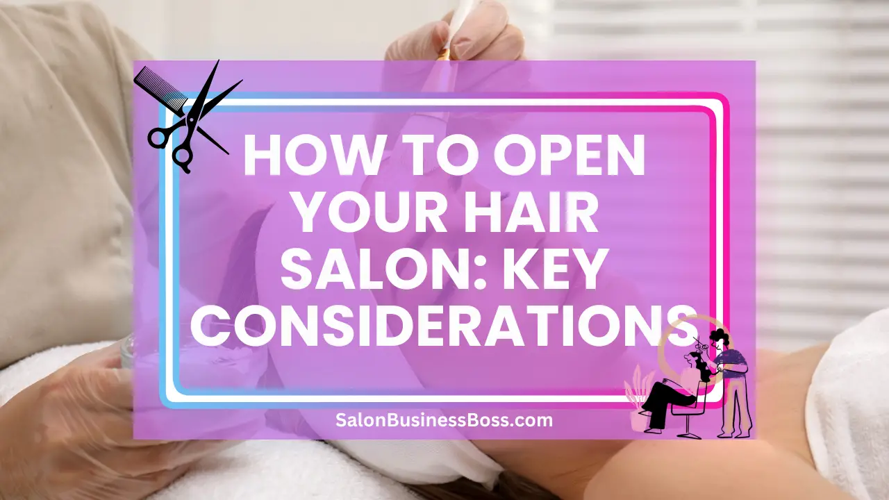 How to Open Your Hair Salon: Key Considerations