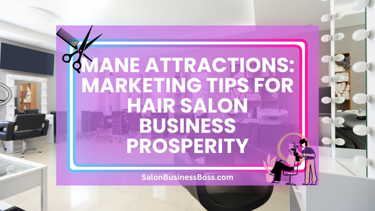 Mane Attractions: Marketing Tips for Hair Salon Business Prosperity