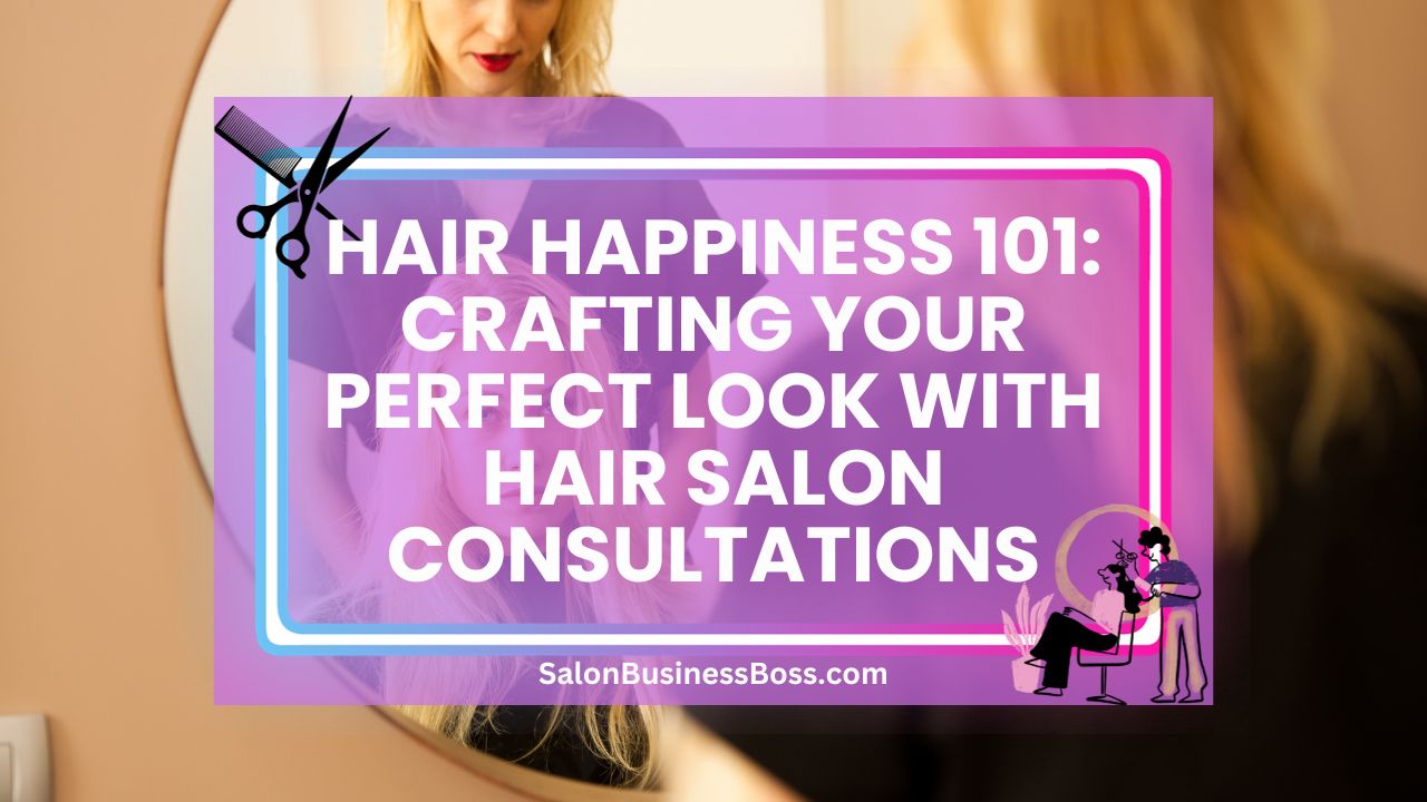 Hair Happiness 101: Crafting Your Perfect Look with Hair Salon Consultations