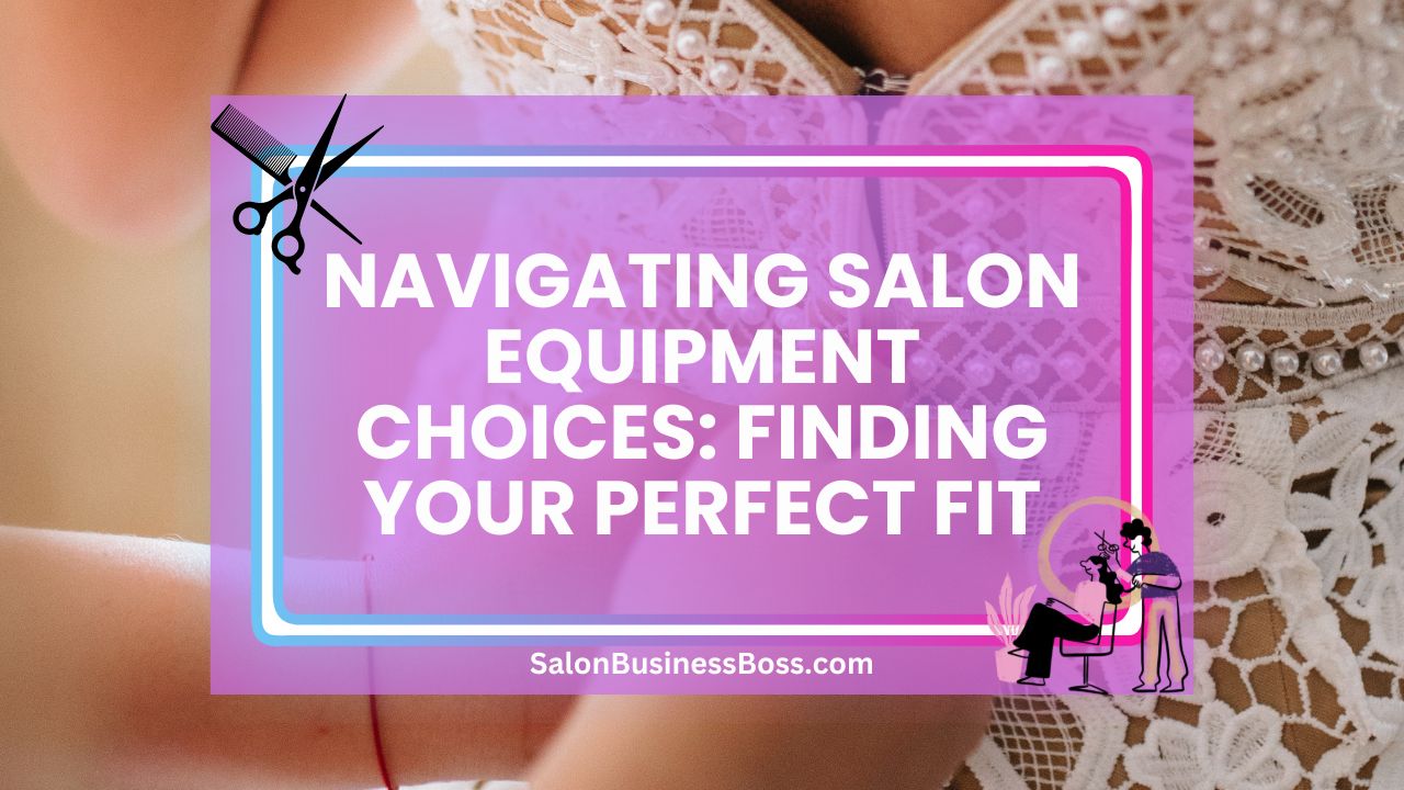 Navigating Salon Equipment Choices: Finding Your Perfect Fit